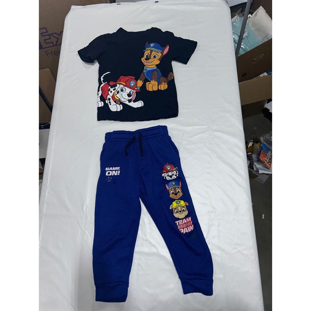 Nickelodeon Paw Patrol Boys 4T Shirt and Jogger Pants‎ Set Blue Marshall Chase